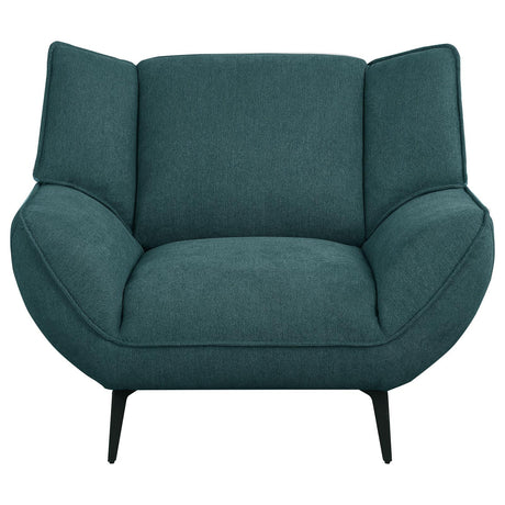 Acton Teal Blue Upholstered Flared Arm Chair