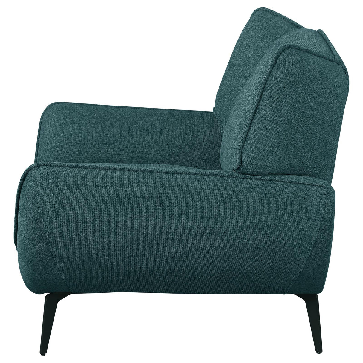 Acton Teal Blue Upholstered Flared Arm Chair