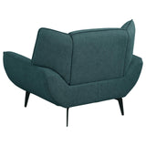 Acton Teal Blue Upholstered Flared Arm Chair