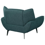 Acton Teal Blue Upholstered Flared Arm Chair