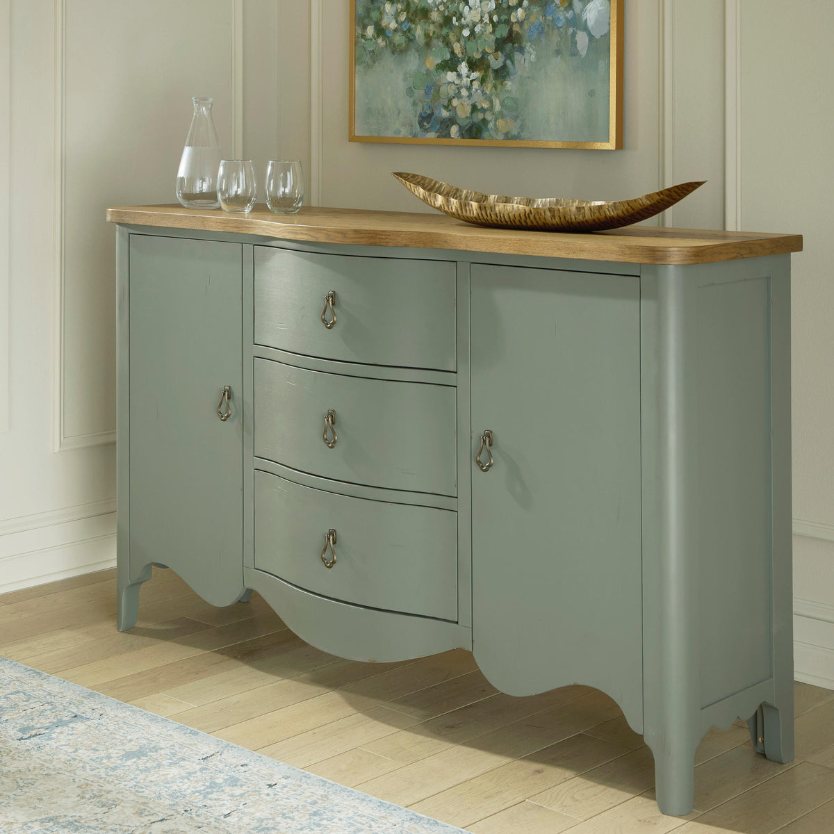 Actonville Antique Green Accent Cabinet by Ashley at Eve Furniture