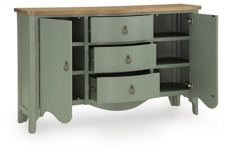 Actonville Antique Green Accent Cabinet by Ashley at Eve Furniture