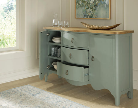 Actonville Antique Green Accent Cabinet by Ashley at Eve Furniture