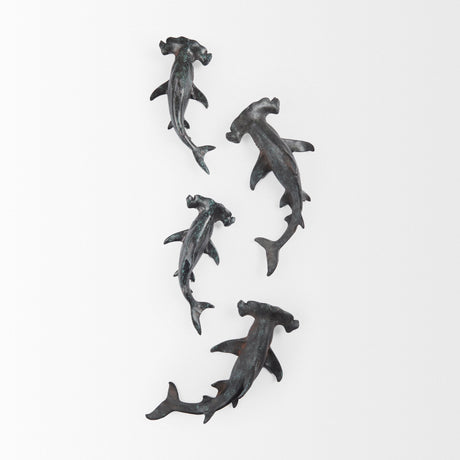 Acus 24H Large Hammer Head Shark Wall Decor by Mercana at Eve Furniture