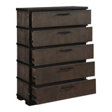 Acworth Brownish Gray Panel Bedroom Set