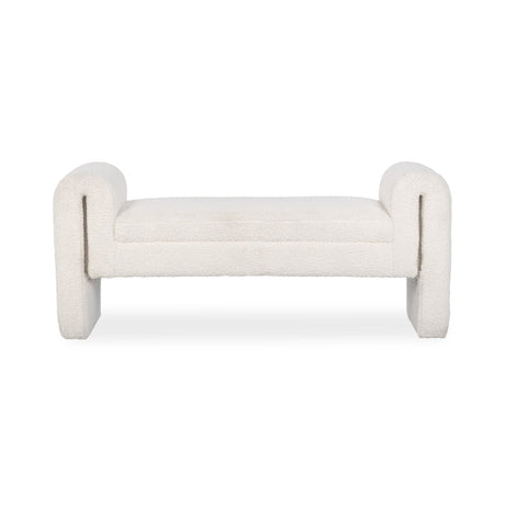 Ada Ivory Fleece 58" Accent Bench by Classic Home at Eve Furniture