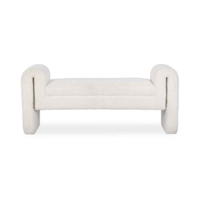 Ada Accent Bench - Ivory Fleece by Classic Home at Eve Furniture