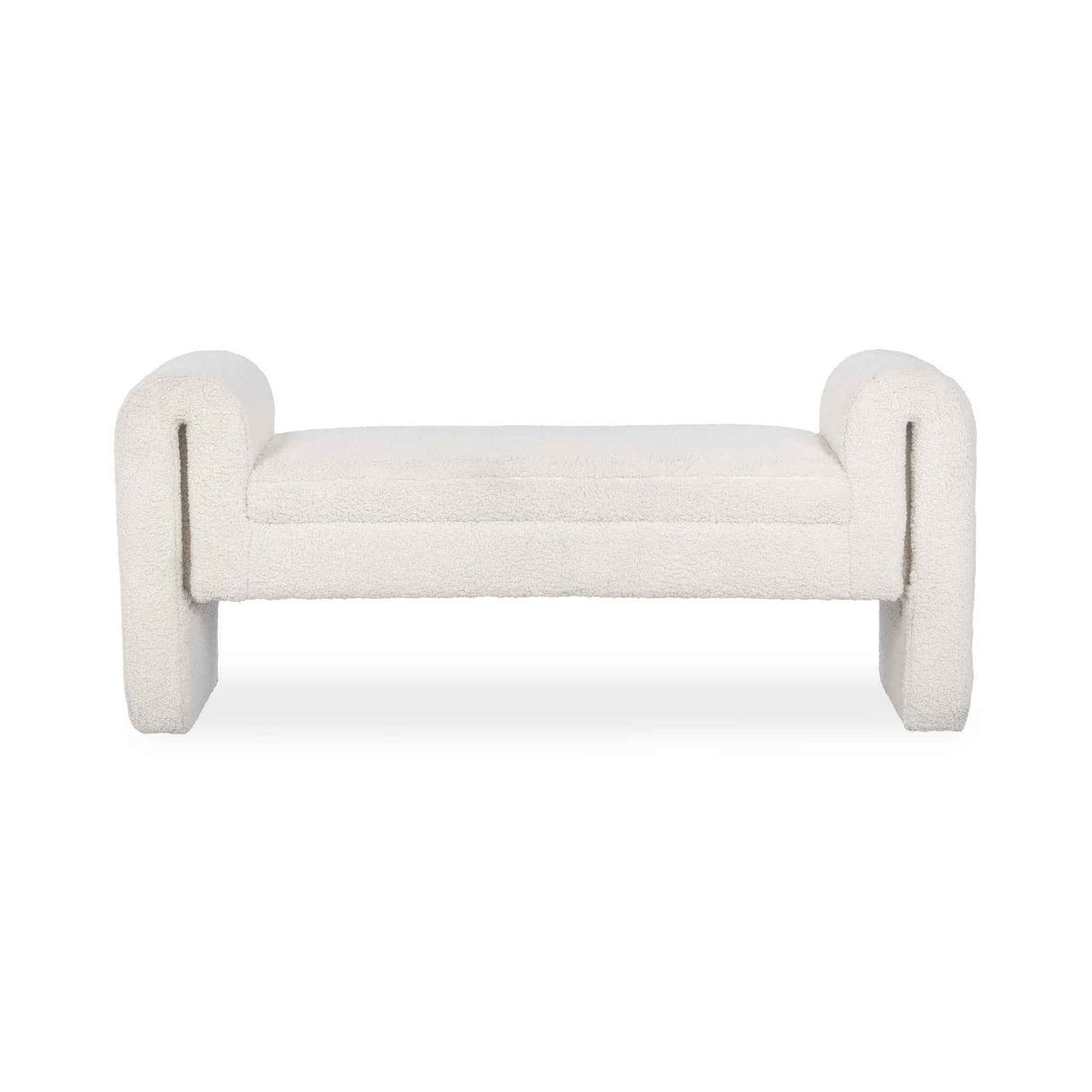 Ada Ivory Fleece Accent Bench by Classic Home at Eve Furniture