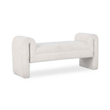 Ada Ivory Fleece Accent Bench by Classic Home at Eve Furniture