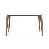 Ada Mid Century Modern Style Solid Wood Walnut Oval Dining Table Walnut