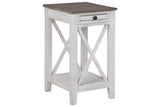 Adalane White/Gray Accent Table by Ashley at Eve Furniture
