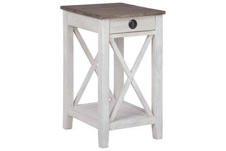 Adalane White/Gray Accent Table by Ashley at Eve Furniture