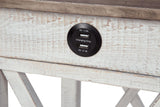 Adalane White/Gray Accent Table by Ashley at Eve Furniture
