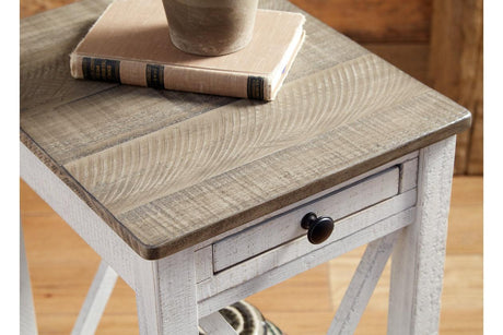 Adalane White/Gray Accent Table by Ashley at Eve Furniture