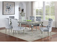 Adalia Silver/Dark Gray 7-Piece Dining Table Set by Furniture of America at Eve Furniture
