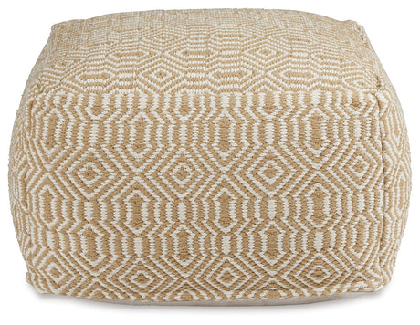 Adamont Tan/Ivory Pouf