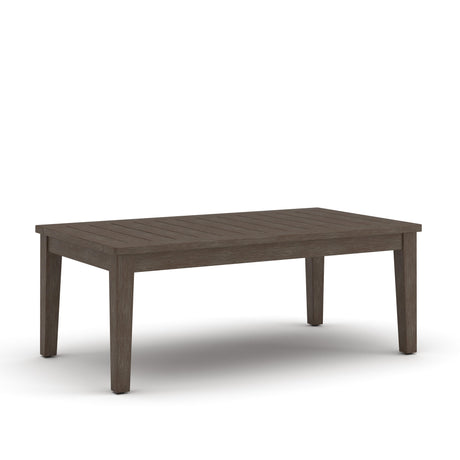 Adams Lane Dark Brown/Beige Outdoor Coffee Table by Ashley at Eve Furniture