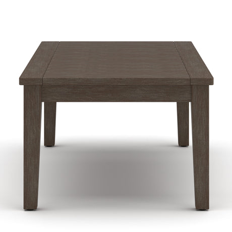 Adams Lane Dark Brown/Beige Outdoor Coffee Table by Ashley at Eve Furniture