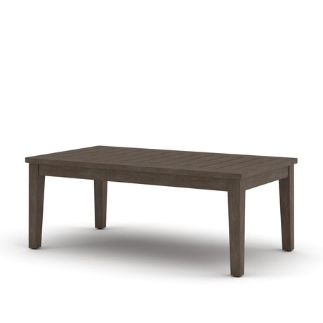 Adams Lane Dark Brown/Beige Outdoor Coffee Table by Ashley at Eve Furniture