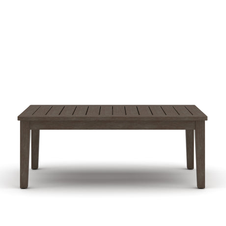 Adams Lane Dark Brown/Beige Outdoor Coffee Table by Ashley at Eve Furniture