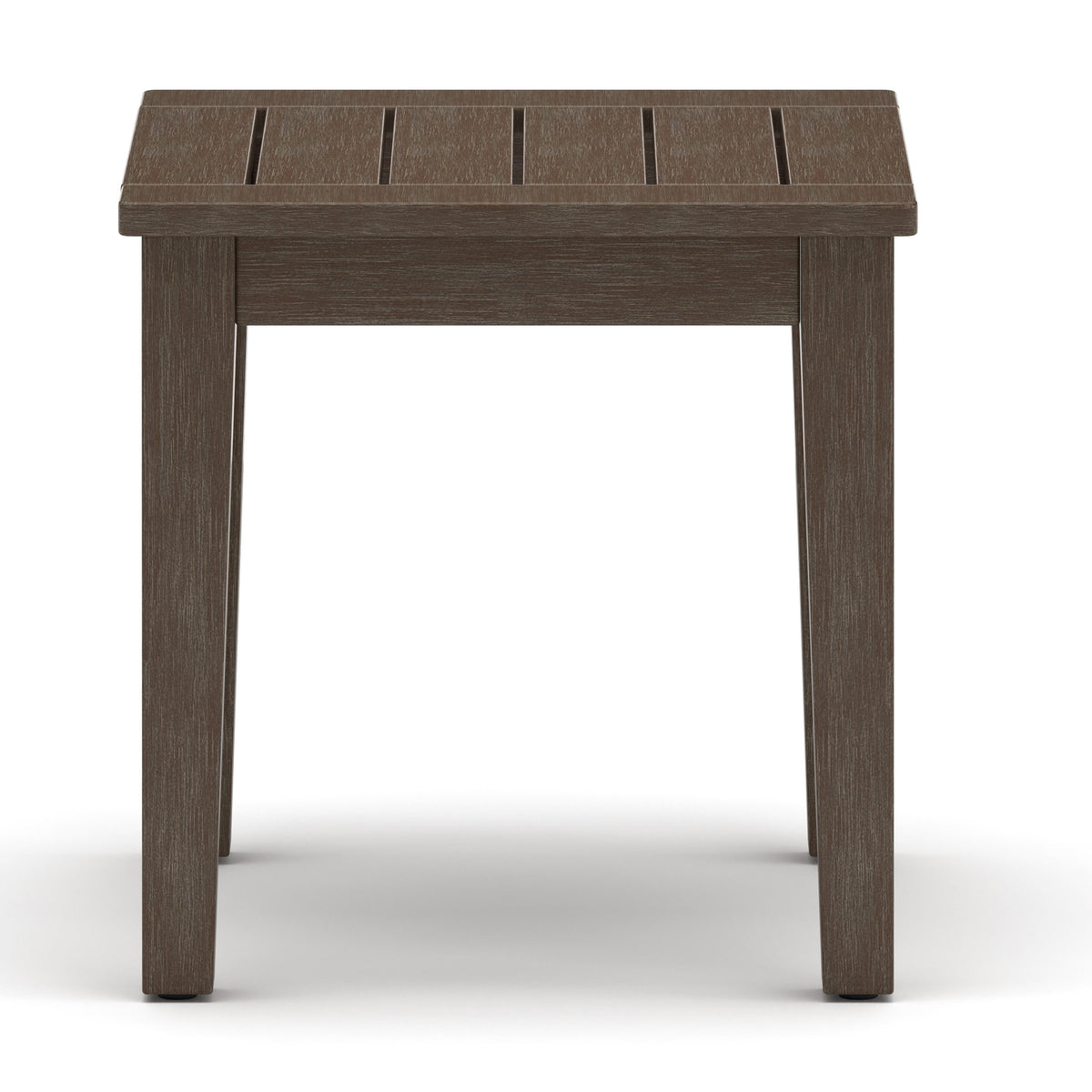 Adams Lane Dark Brown/Beige Outdoor End Table by Ashley at Eve Furniture