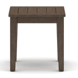 Adams Lane Dark Brown/Beige Outdoor End Table by Ashley at Eve Furniture