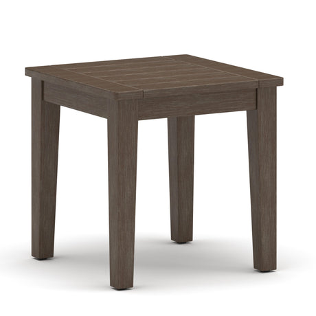 Adams Lane Dark Brown/Beige Outdoor End Table by Ashley at Eve Furniture