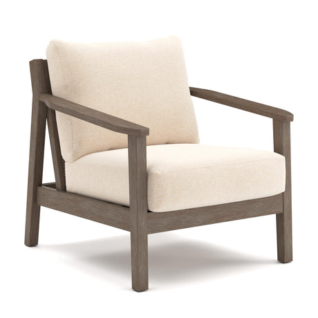 Adams Lane Dark Brown/Beige Outdoor Lounge Chair, Set of 2 by Ashley at Eve Furniture