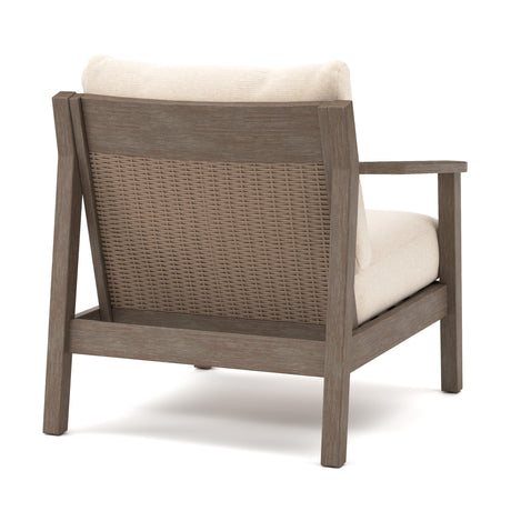 Adams Lane Dark Brown/Beige Outdoor Lounge Chair, Set of 2 by Ashley at Eve Furniture