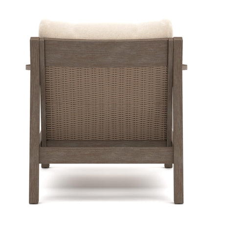 Adams Lane Dark Brown/Beige Outdoor Lounge Chair, Set of 2 by Ashley at Eve Furniture