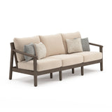 Adams Lane Dark Brown/Beige Outdoor Sofa by Ashley at Eve Furniture