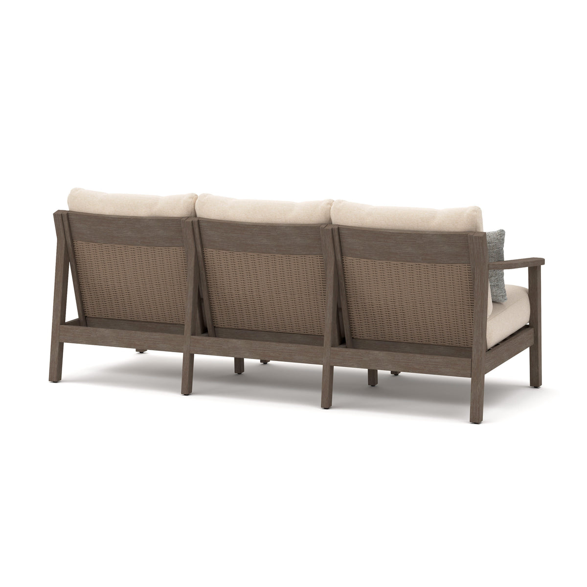 Adams Lane Dark Brown/Beige Outdoor Sofa by Ashley at Eve Furniture