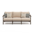 Adams Lane Dark Brown/Beige Outdoor Sofa by Ashley at Eve Furniture