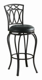 Adamsville Black Upholstered Swivel Bar Stool by Coaster at Eve Furniture