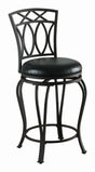 Adamsville Black Upholstered Swivel Counter Height Stool by Coaster at Eve Furniture