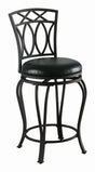 Adamsville Black Upholstered Swivel Counter Height Stool by Coaster at Eve Furniture