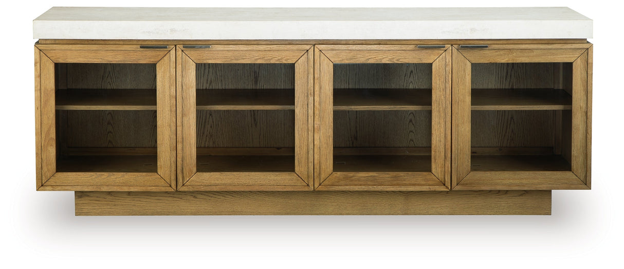 Adanworth Light Brown/Gray Accent Cabinet by Ashley at Eve Furniture