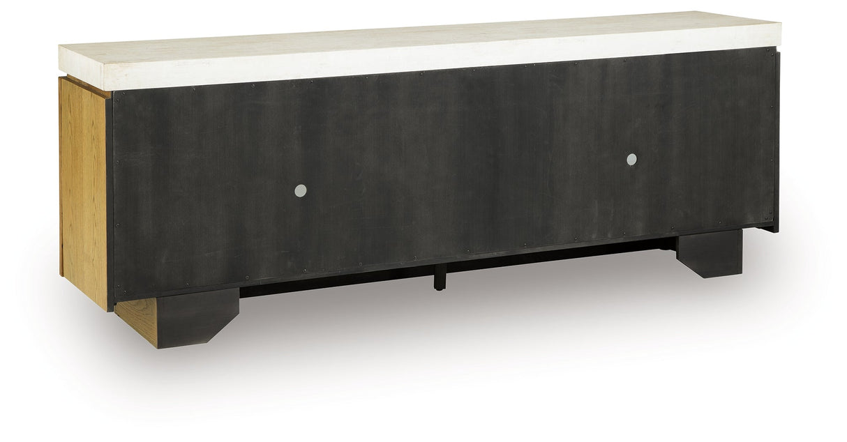 Adanworth Light Brown/Gray Accent Cabinet by Ashley at Eve Furniture