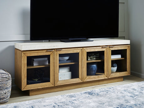 Adanworth Light Brown/Gray Accent Cabinet by Ashley at Eve Furniture