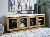 Adanworth Light Brown/Gray Accent Cabinet by Ashley at Eve Furniture