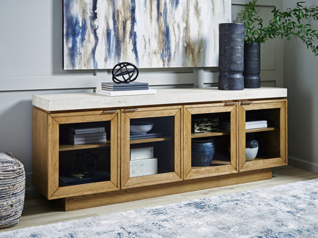 Adanworth Light Brown/Gray Accent Cabinet by Ashley at Eve Furniture