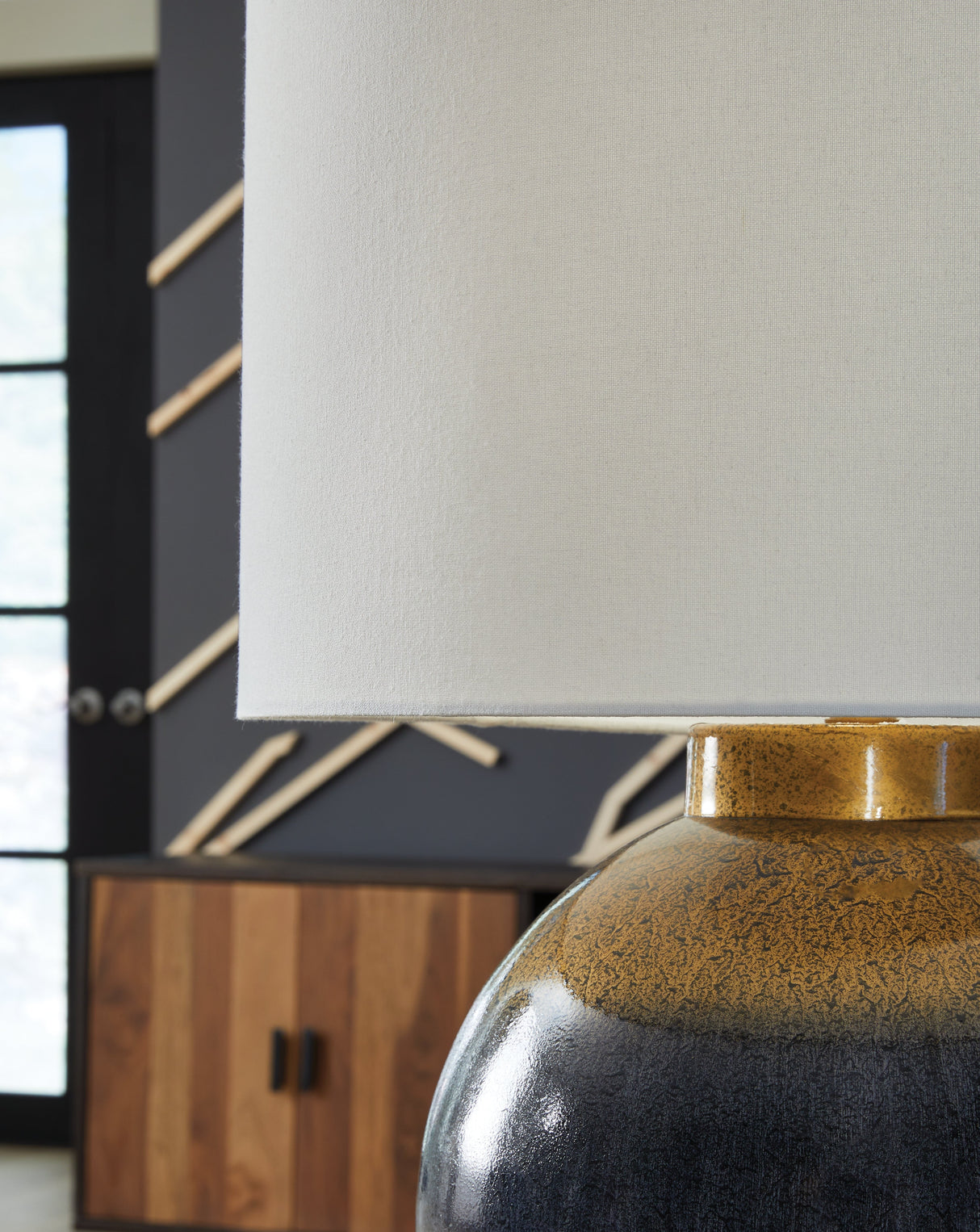 Adara Blue/Gold Finish Table Lamp