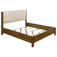 Adderley Cream/Warm Brown California King Wood Panel Bed by Coaster at Eve Furniture
