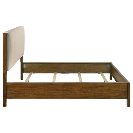 Adderley Cream/Warm Brown California King Wood Panel Bed by Coaster at Eve Furniture