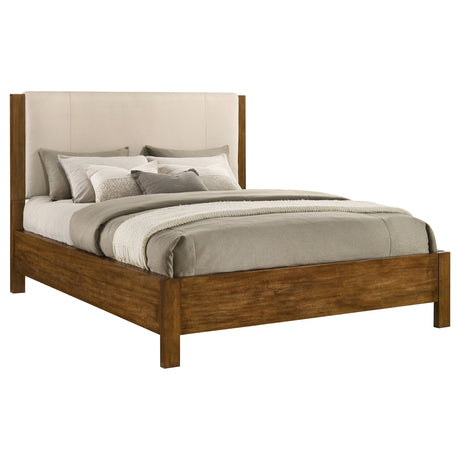 Adderley Cream/Warm Brown California King Wood Panel Bed by Coaster at Eve Furniture