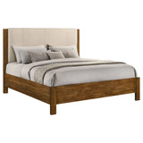 Adderley Cream/Warm Brown Eastern King Wood Panel Bed by Coaster at Eve Furniture