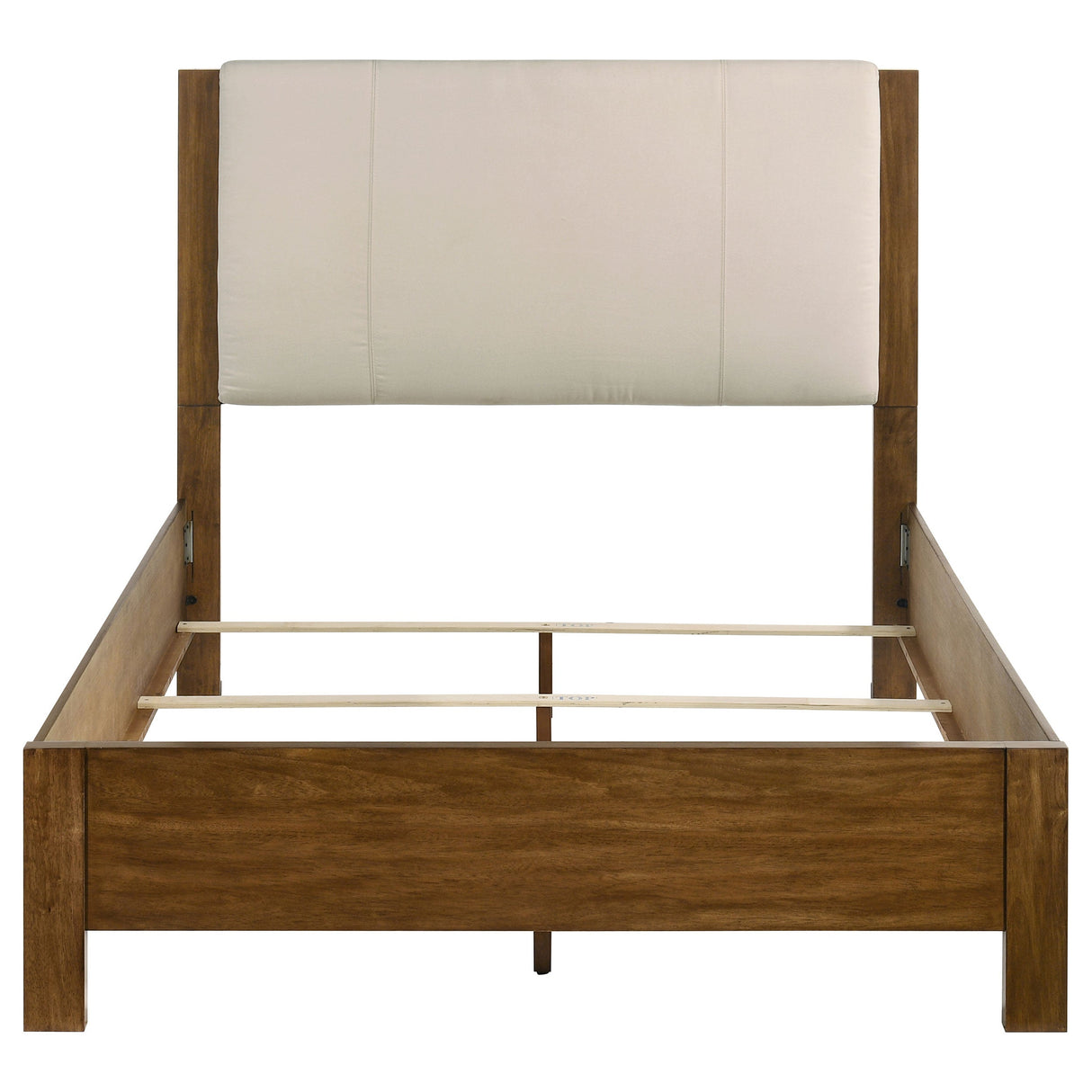 Adderley Cream/Warm Brown Queen Wood Panel Bed by Coaster at Eve Furniture