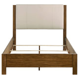 Adderley Cream/Warm Brown Queen Wood Panel Bed by Coaster at Eve Furniture