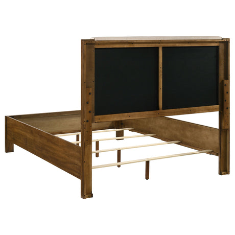 Adderley Cream/Warm Brown Queen Wood Panel Bed by Coaster at Eve Furniture