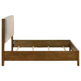 Adderley Cream/Warm Brown Queen Wood Panel Bed by Coaster at Eve Furniture